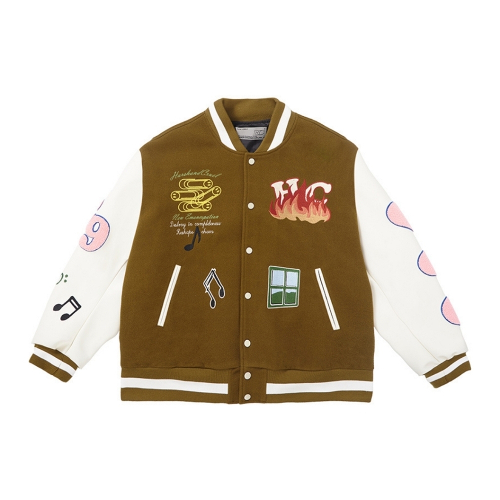 HARSH AND CRUEL Graffiti Logo Varsity Jacket Size Small - Unisex
